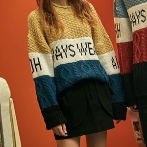 Ooh ahh block knit sweater